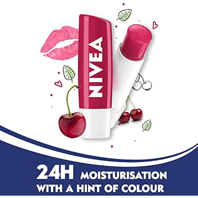 Nivea LIP CARE CHERRY KISS (PACK OF 1),4.8 G(PACK OF 1) - Image 4